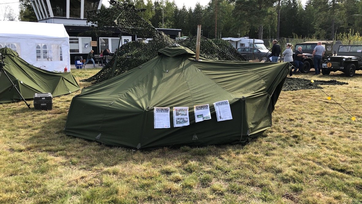 Var Redos överlevnadstält på Militärhistorisk träff i Västervik